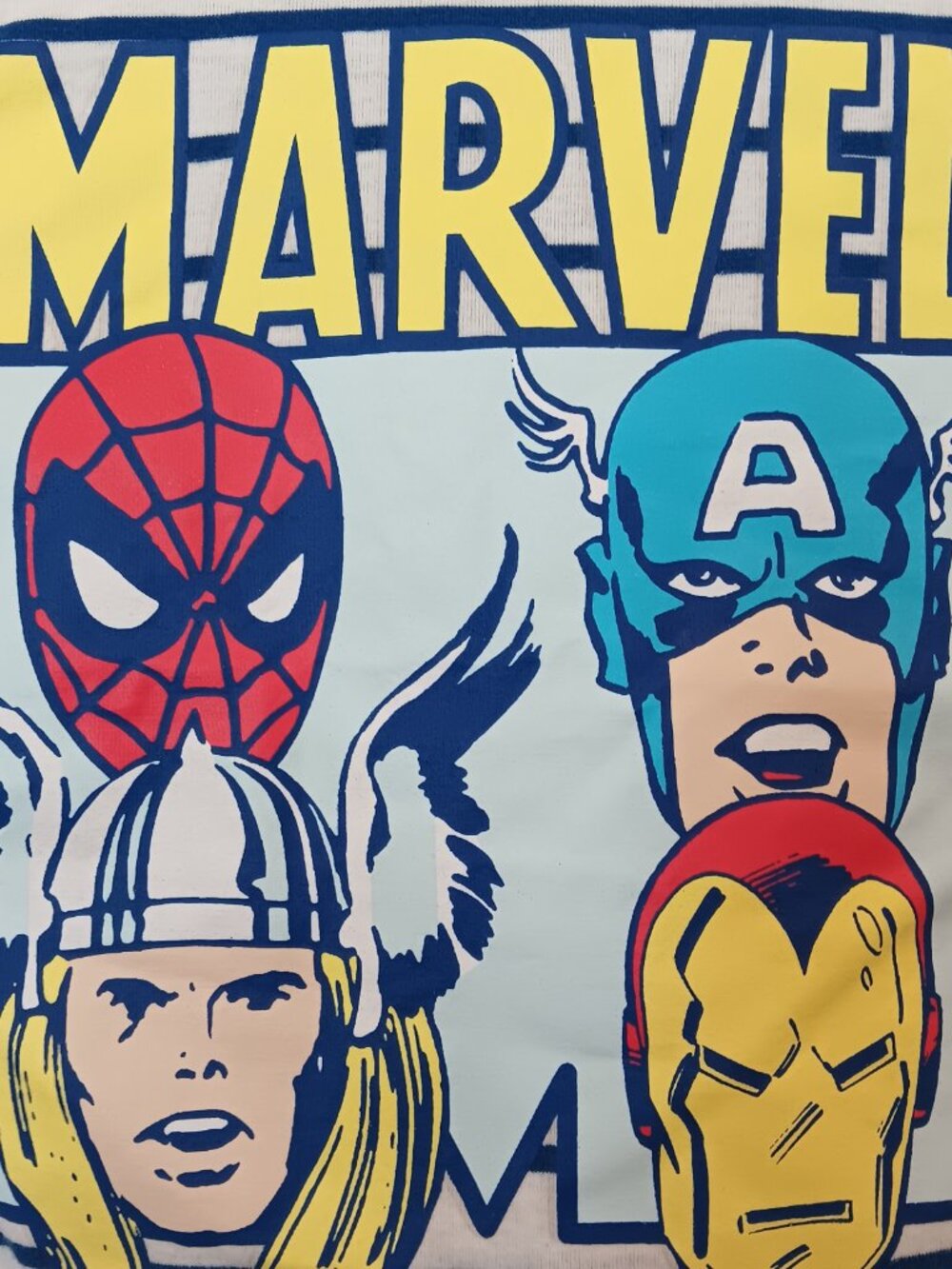 MARVEL BRAND Boy's Marvel Heros Multi-Color Striped Tee - 6 - Picture 4 of 6